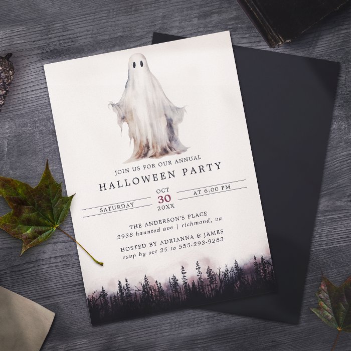 A Halloween party invitation