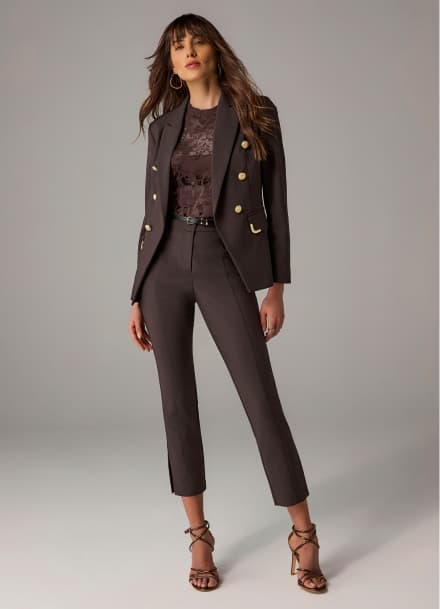 Newport Modern Slim Straight Side Slit Trouser Pant