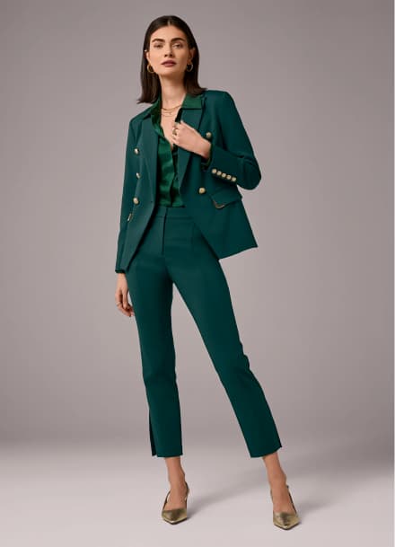 Newport Modern Slim Straight Side Slit Trouser Pant