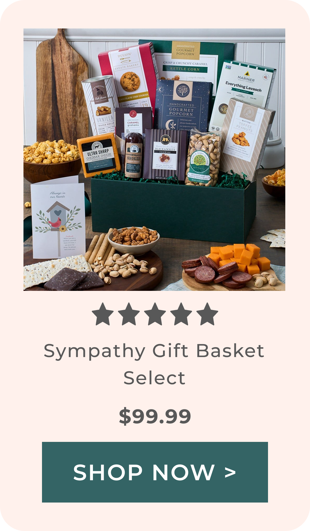 Sympathy gift Basket select