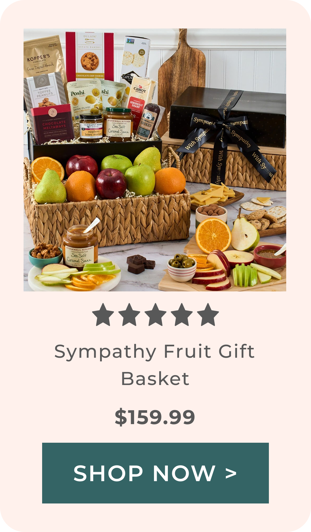 Sympathy Fruit Gift Basket