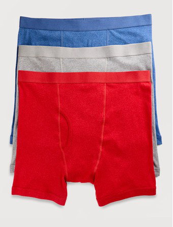3-pk Heathered 4 Inch Boxer Briefs