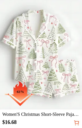 Women S Christmas Short-Sleeve...