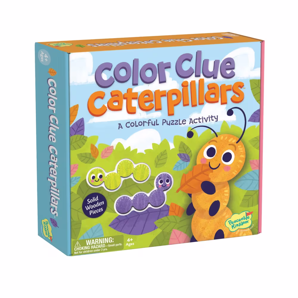 Peaceable Kingdom Color Clue Caterpillars Magnetic Puzzle Preschool Learning Game