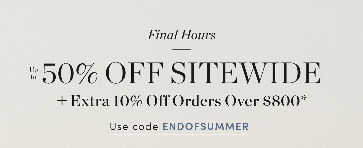 Up to 50% Off Sitewide