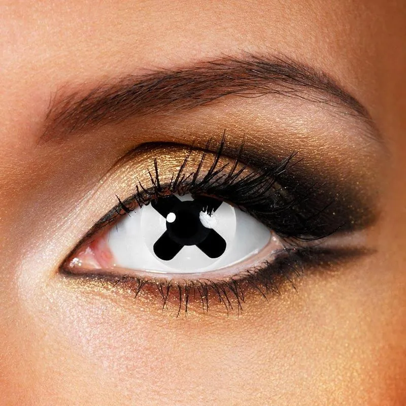 Black Cross Costume Contact Lenses