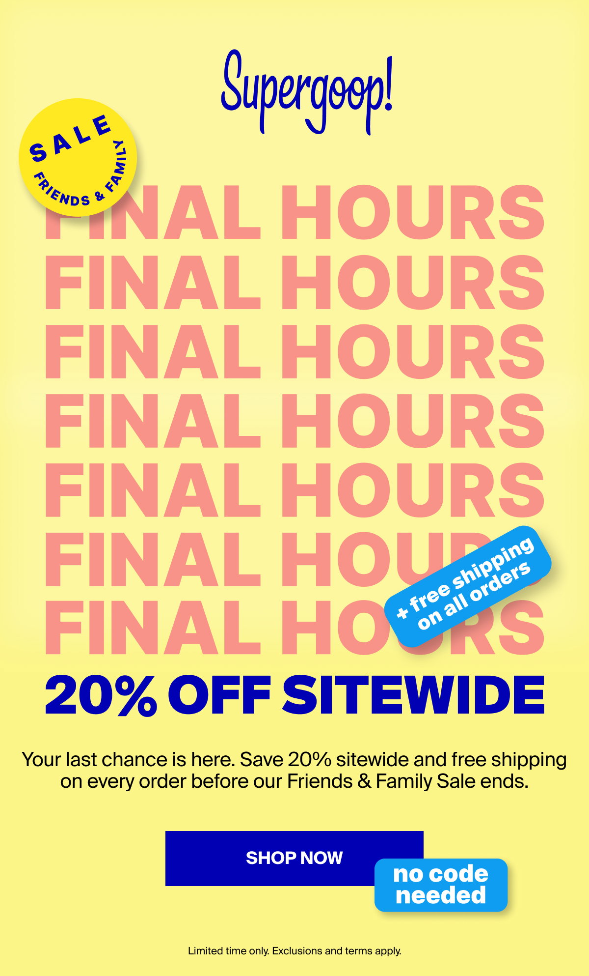 20% Off Sitewide Ends Tonight