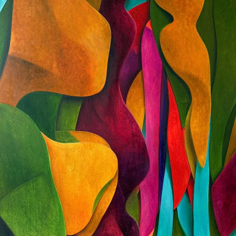 Abstract painting bright colors