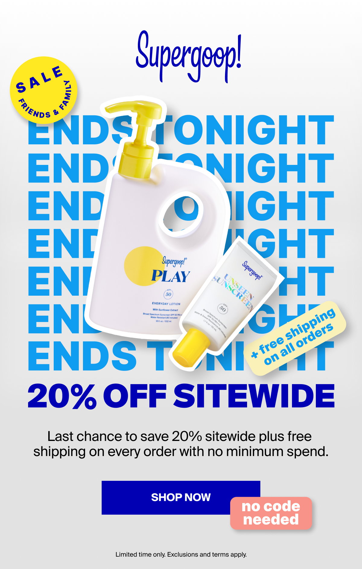20% Off Sitewide Ends Tonight