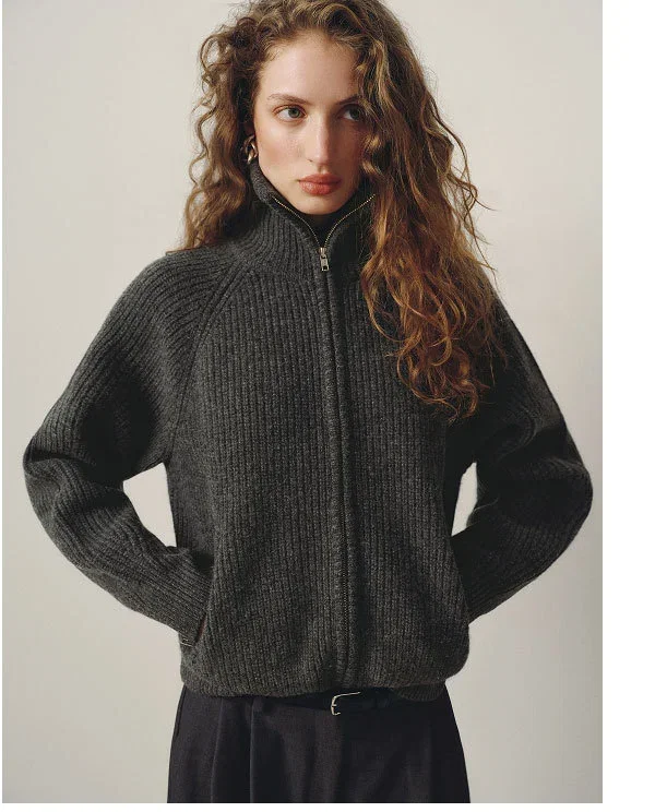 Veste zippée en laine régénératrice Joann