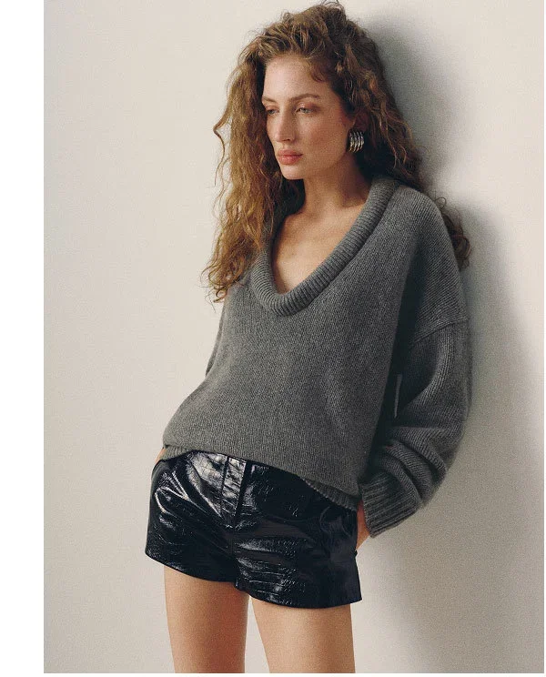 Micro-short en cuir taille basse Veda Taylor