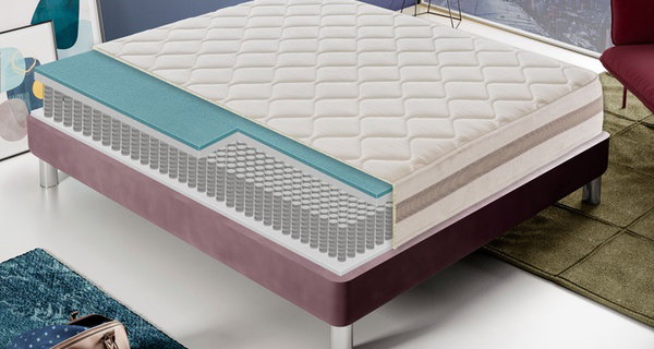 Matelas à mémoire de forme et ressorts ensachés