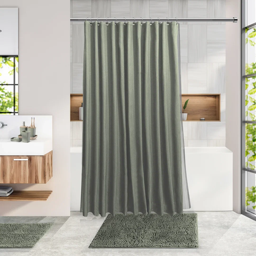 Complete 20 Piece Bathroom Accessory Set with Shower Curtain, Liner, and Hooks