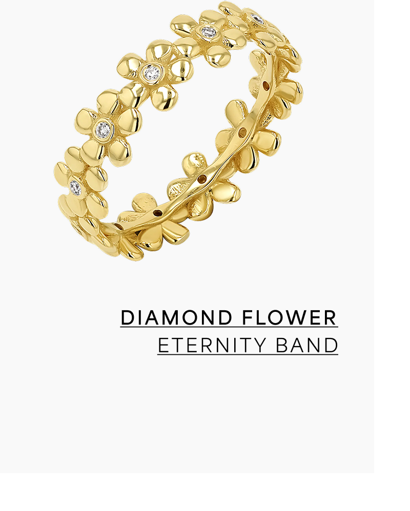 Diamond Flower Eternity Band