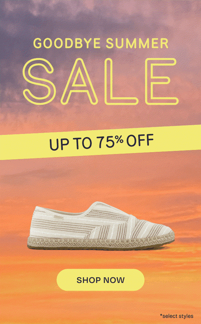 Goodbye Summer Sale