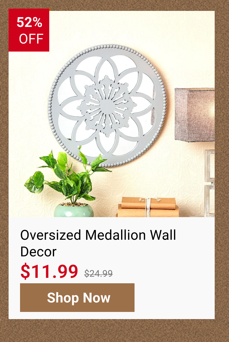 Oversized Medallion Wall Decor