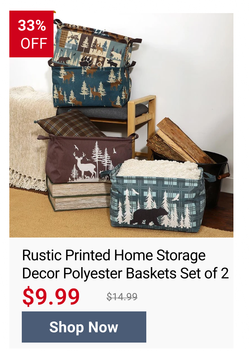 Rustic Printed Home Storage Decor