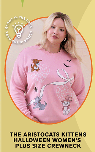 The Aristocats Kittens Halloween Women's Plus Size Crewneck