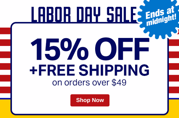 Shop with 15% OFF and Free Shipping