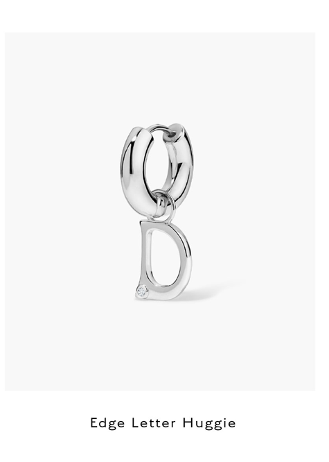 Edge Letter Huggie