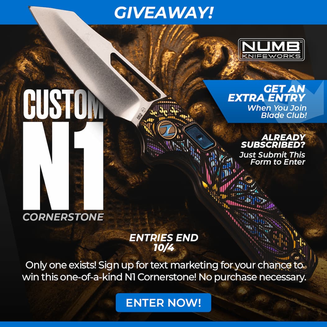 N.U.M.B. Knifeworks N1 Cornerstone Giveaway!