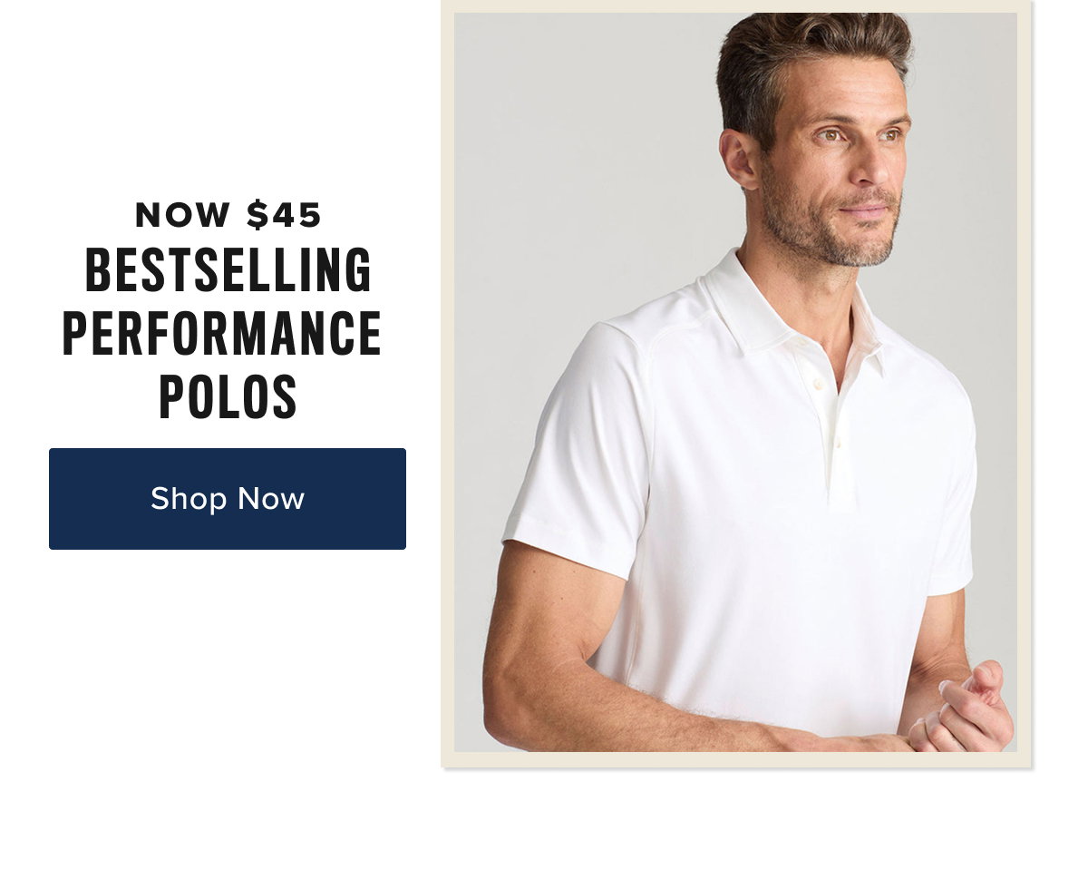 Model is wearing white Untuckit Polo