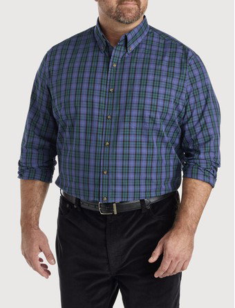 Easy-Care Small Plaid Sport Shirt