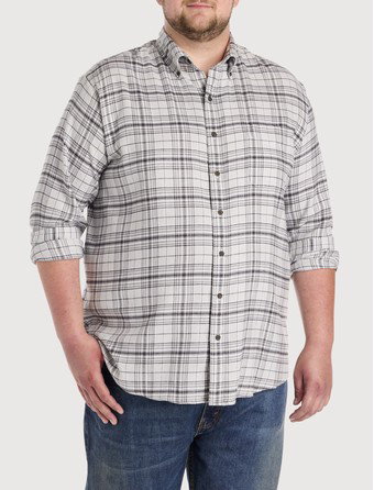 Large Plaid Flannel Sport Shirt