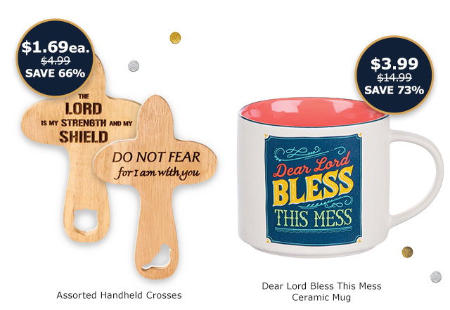 Assorted Handheld Crosses | Dear Lord Bless This Mess Ceramic Mug
