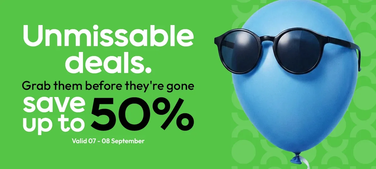 Unmissable deals | Up to 50% OFF