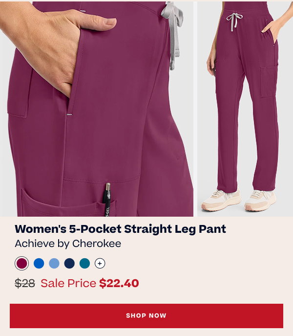 SHOP THE CHEROKEE 5-POCKET STRAIGHT LEG PANT