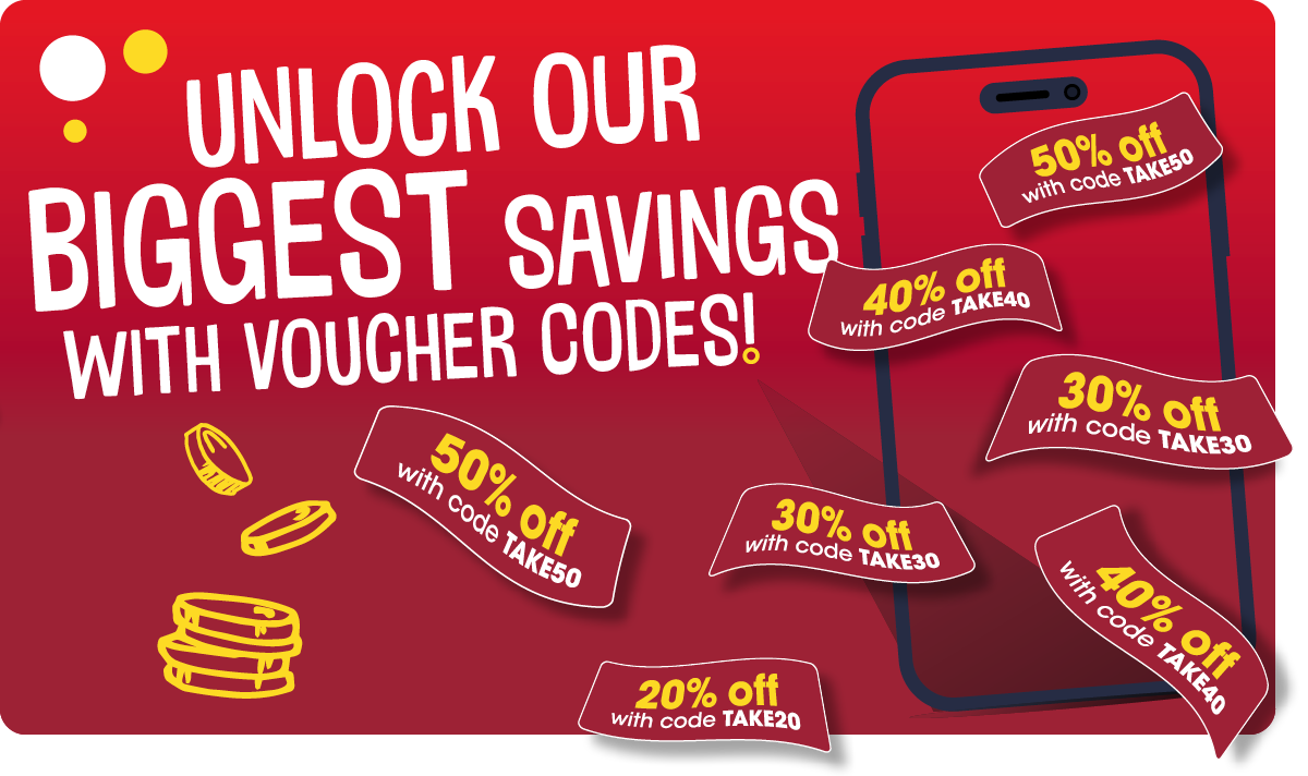 Unlock our biggest savings with voucher codes!