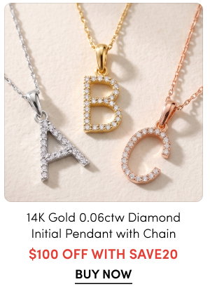 Sabrina Designs 14K Gold 0.06ctw Diamond Initial Pendant with Chain  $100 Off with SAVE20