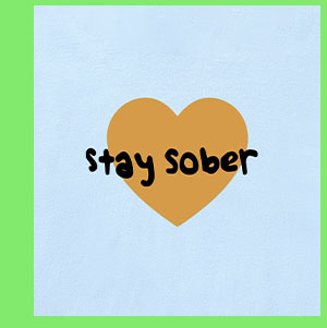 D'Aydrian Harding Stay Sober Heart T Shirt