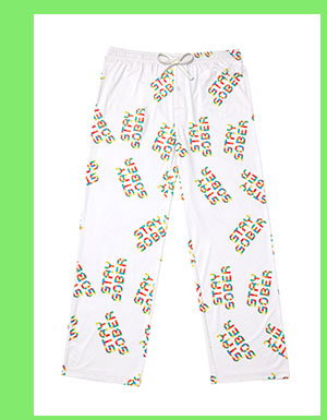 D'Aydrian Harding White Stay Sober Lounge Pants