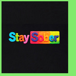 D'Aydrian Harding Stay Sober Rainbow T Shirt