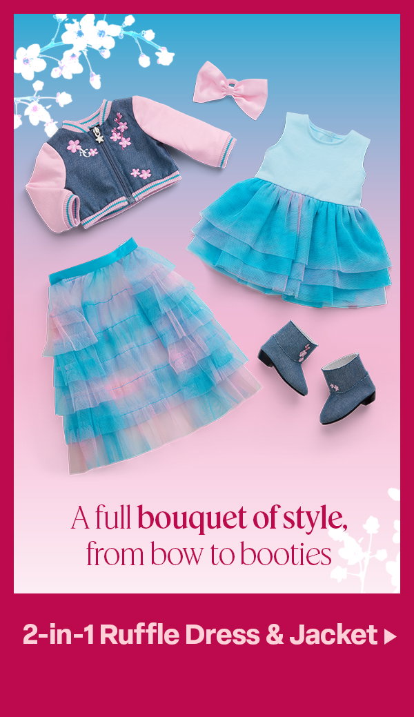 2-1 ruffle dress and jacket