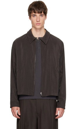 Brown Light Zipped Blouson Jacket - LEMAIRE