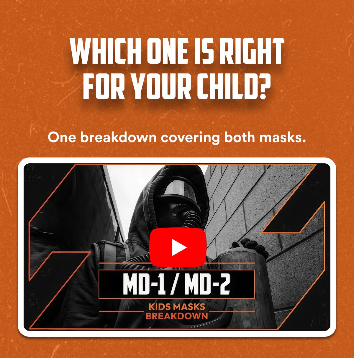 Which one is right for your child? One breakdown covering both masks. MD-1 / MD-2 kids masks breakdown.
