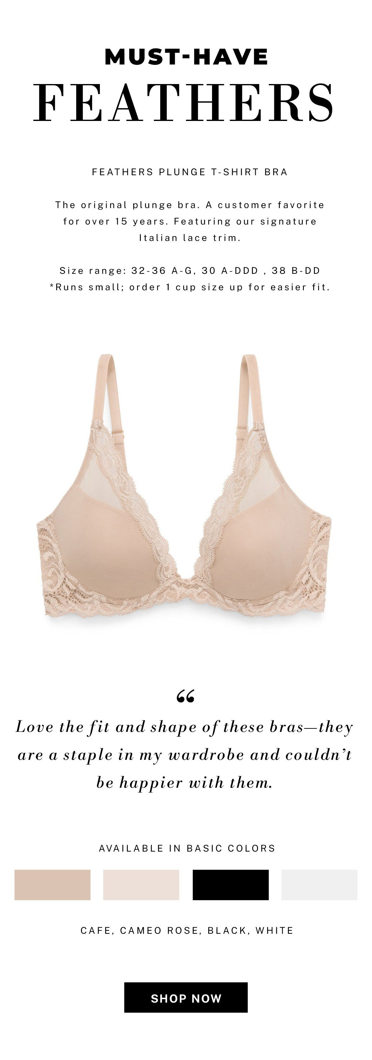 The Feathers Plunge T-Shirt Bra