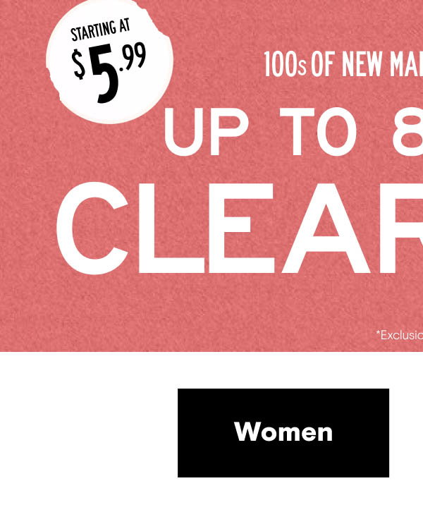 Shop Women's Clearance