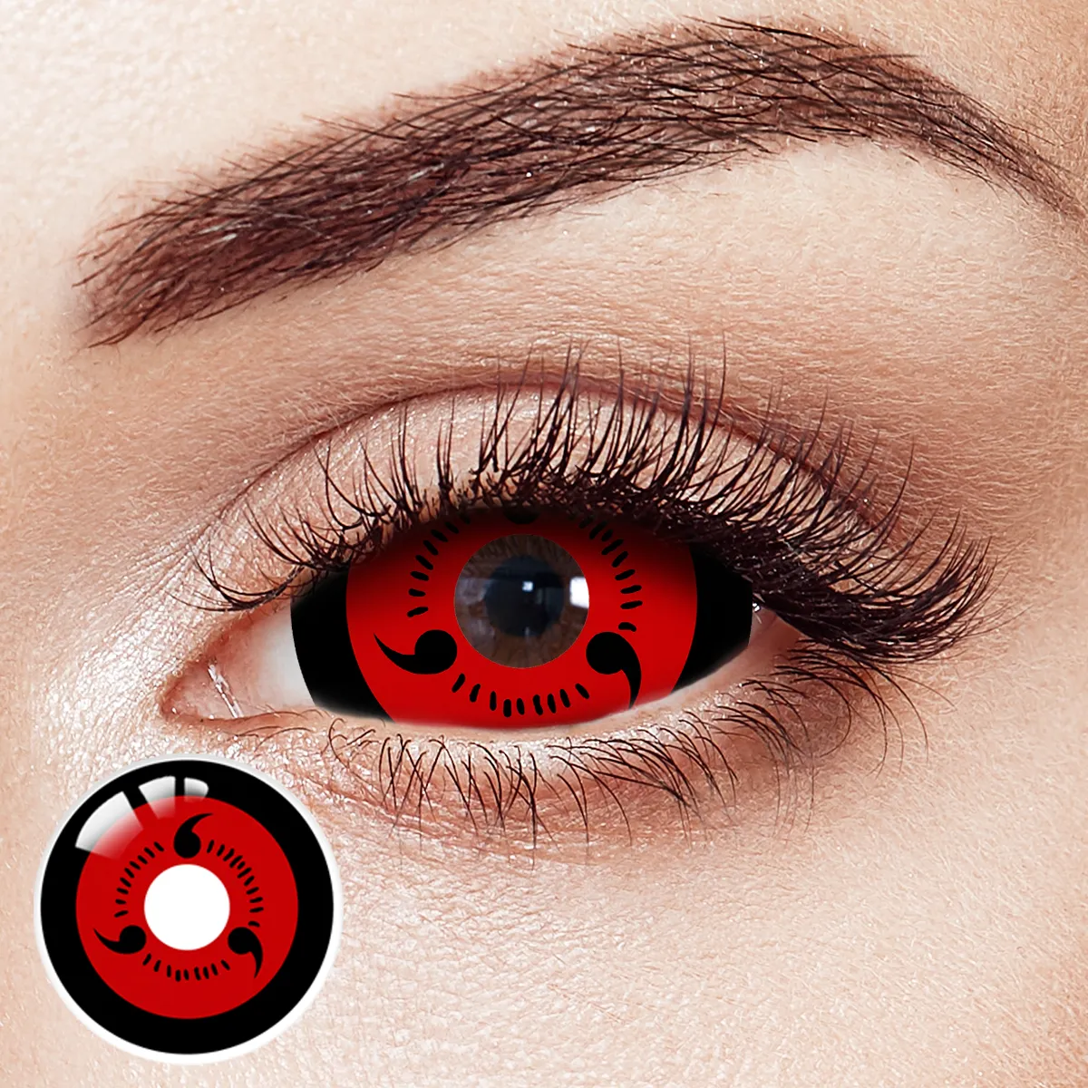 Sharingan Red Sclera 22mm Costume 6 Month Contact Lenses | 2 Pcs