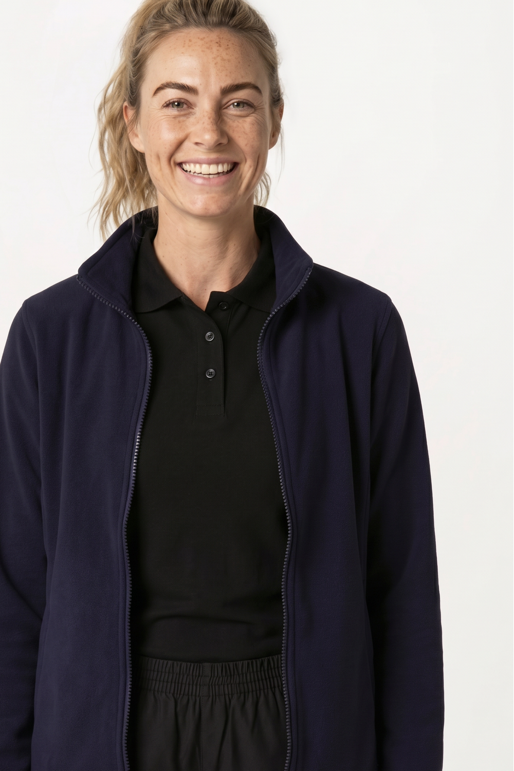 Image of Uneek Women's Classic Full Zip Fleece Jacket, Navy
