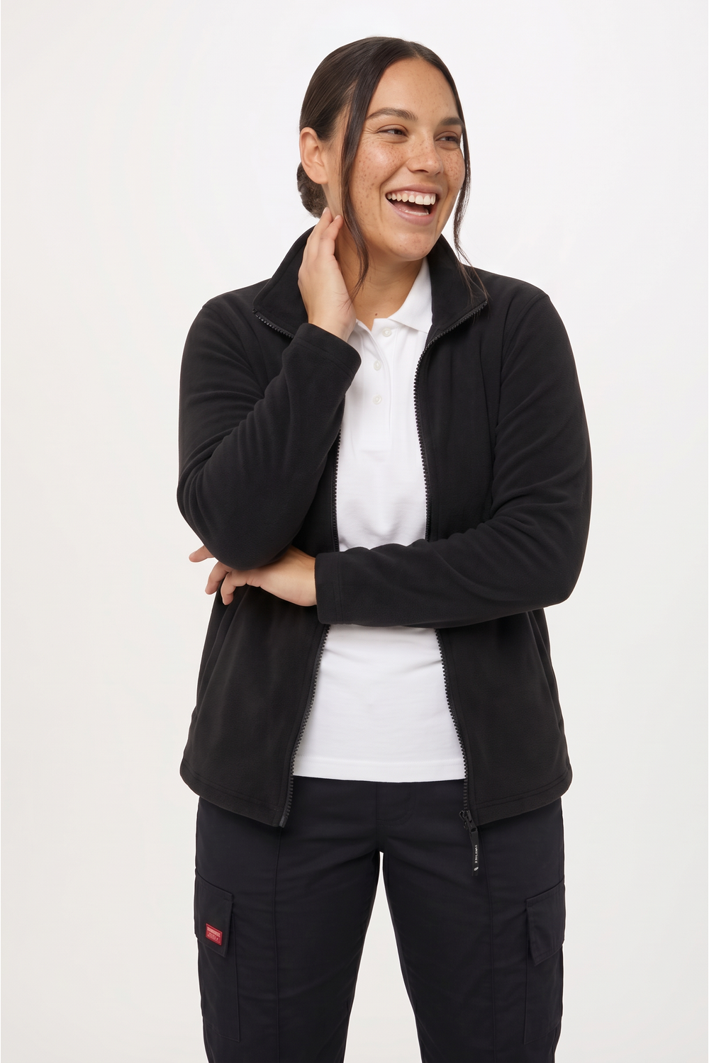 Image of Uneek Women's Classic Full Zip Fleece Jacket, Black