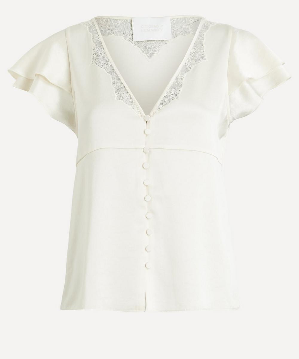 Citizens of Humanity Lola Flutter Lace Sleeve Top
