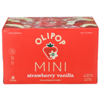 OLIPOP Strawberry Vanilla Mini Soda 6 Pack