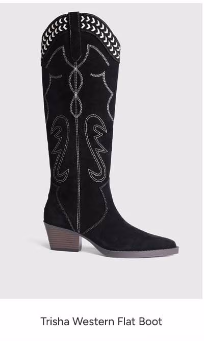 ShoeDazzle Trisha Western Flat Boot