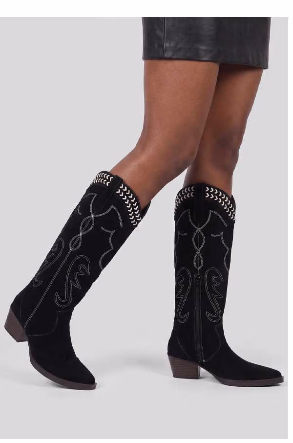 ShoeDazzle Trisha Western Flat Boot