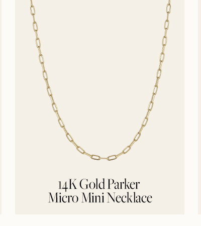 14K Gold Parker Micro Mini Necklace