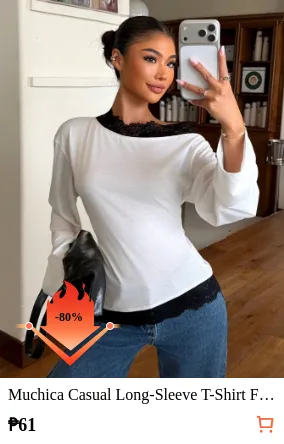 Muchica Casual Long-Sleeve T-Shirt...